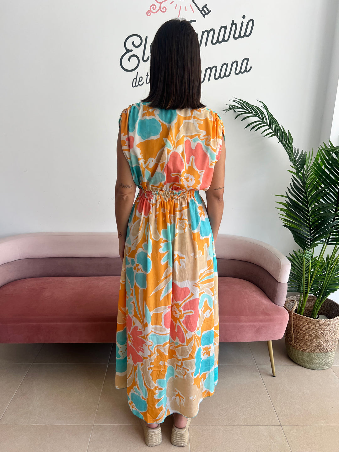 Vestido Denia mostaza