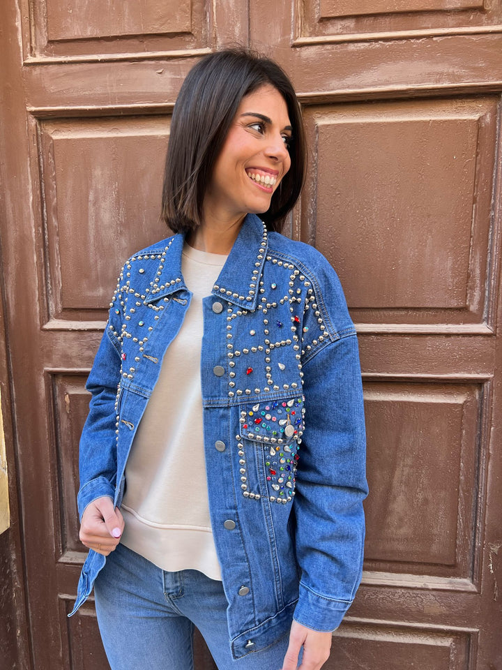 Chaqueta Tachas plata