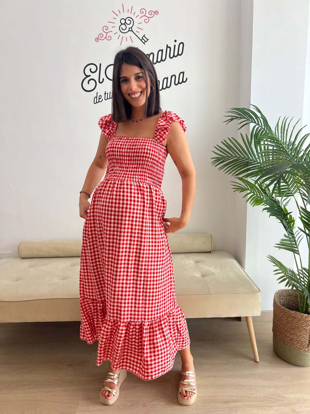 Vestido Vichy rojo