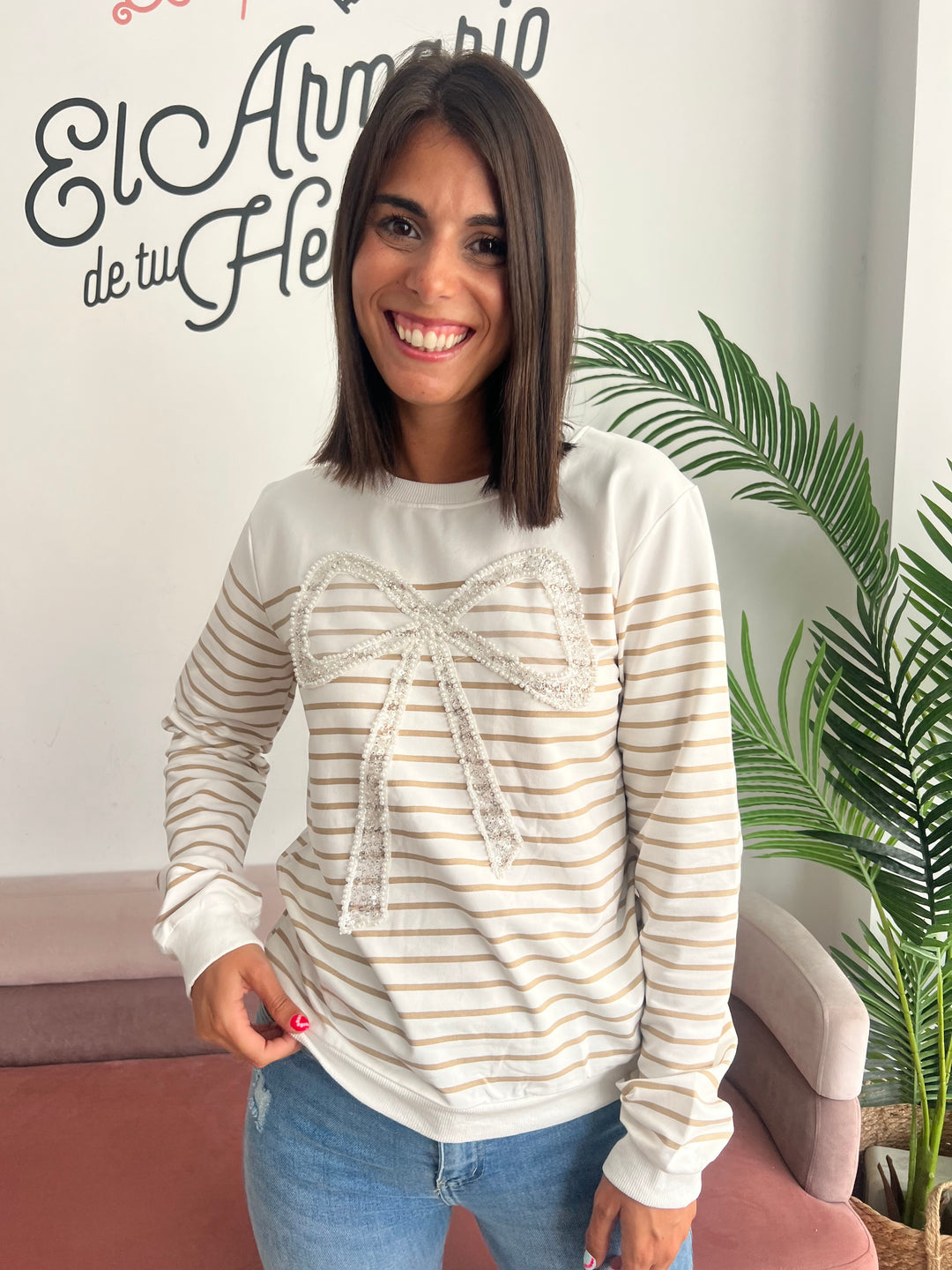Sudadera Pretty beige