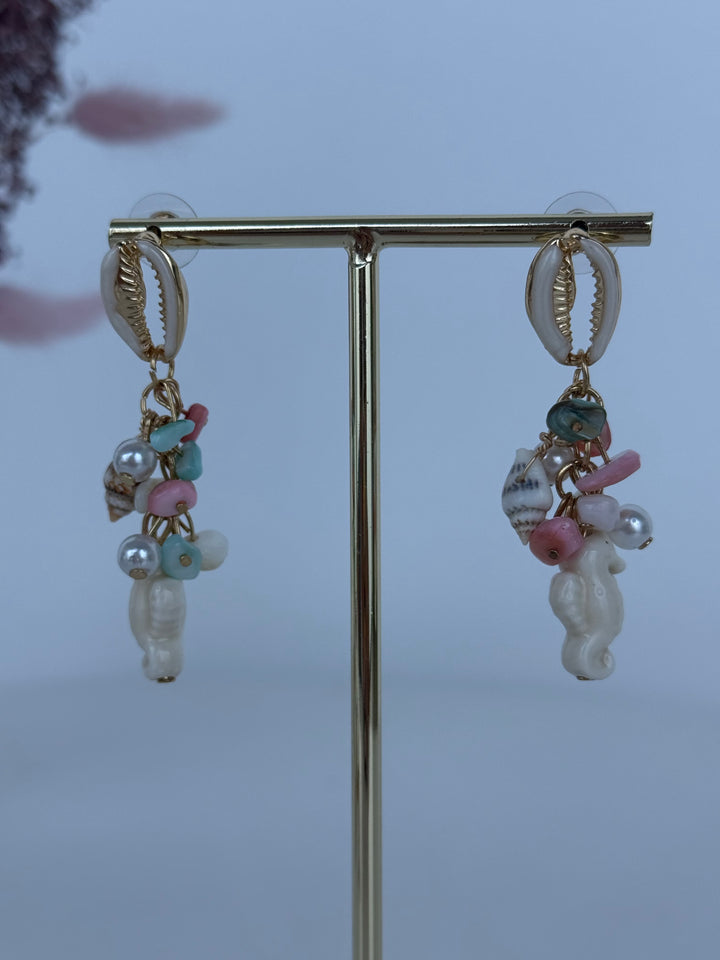 Pendientes Náyade Rosa (no acero)