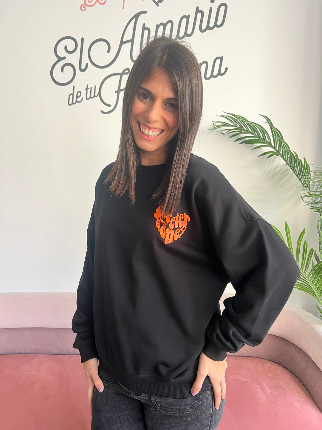 Sudadera Honey negro