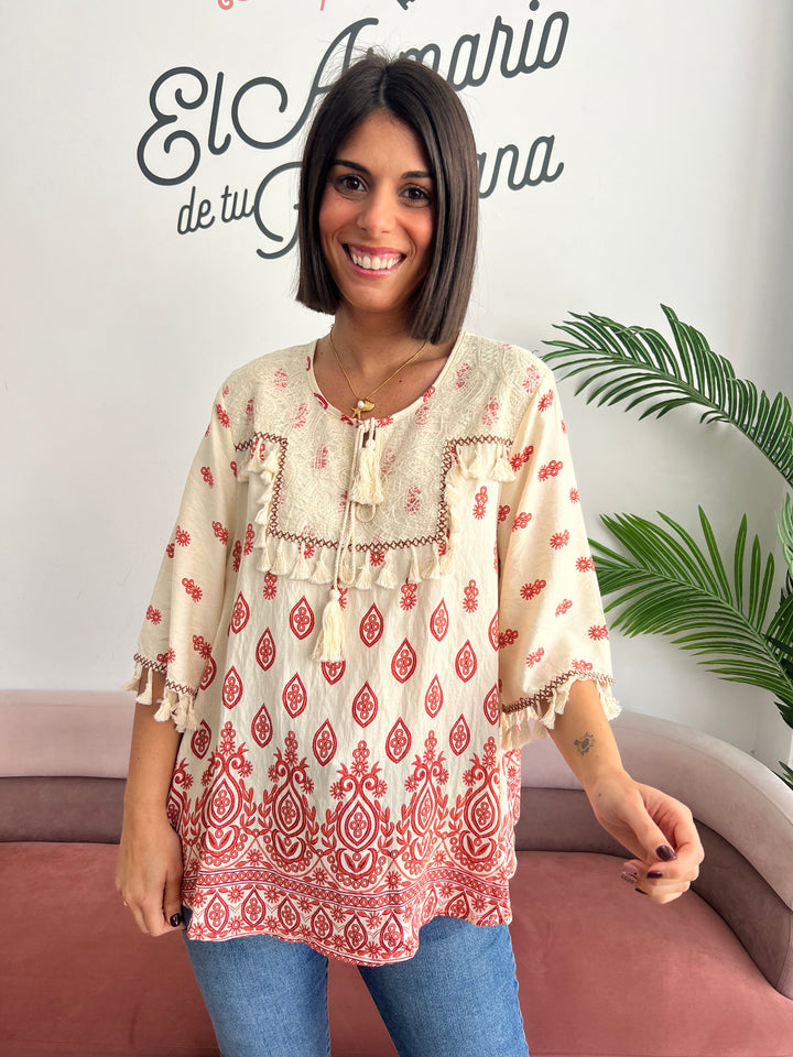Blusa Sheila coral