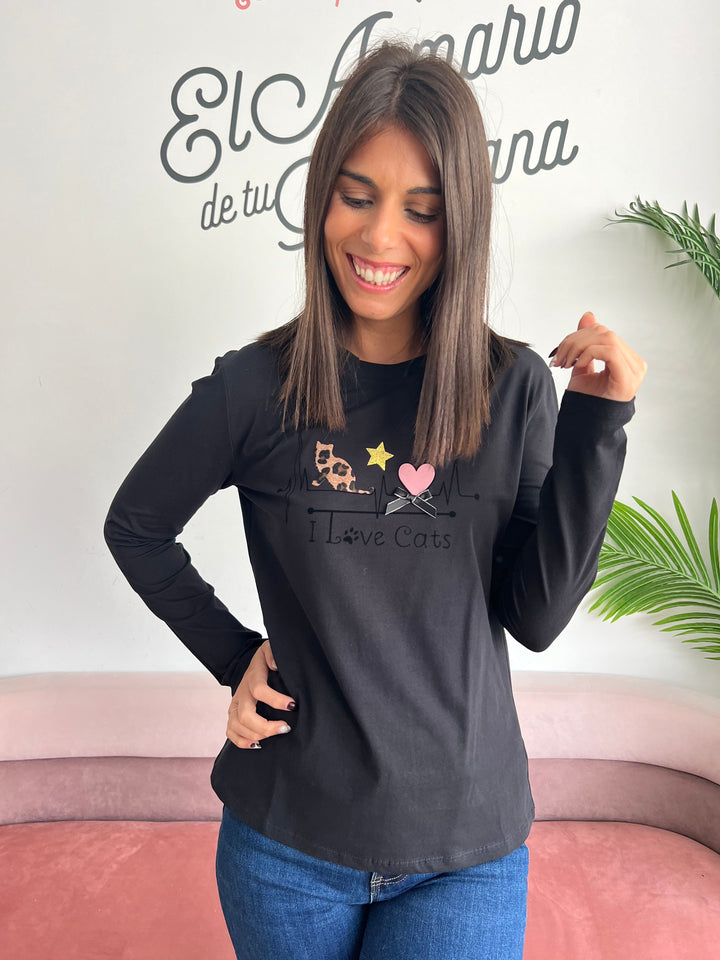 Camiseta Love negro