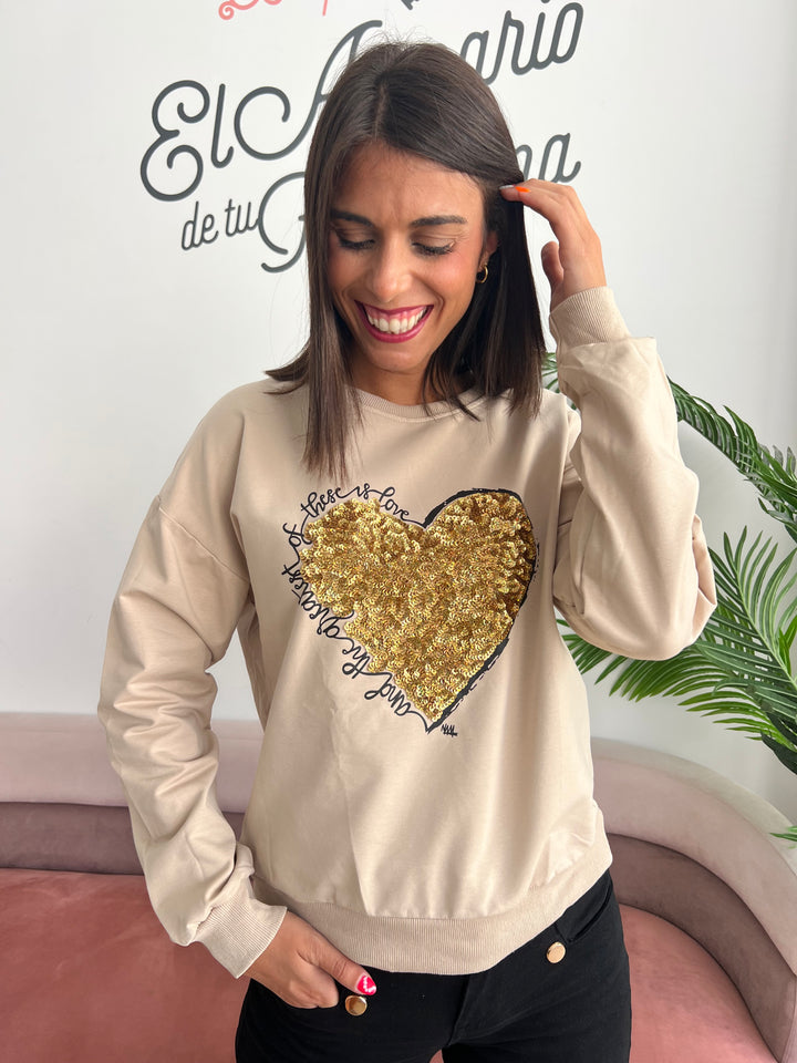 Sudadera Coraima beige