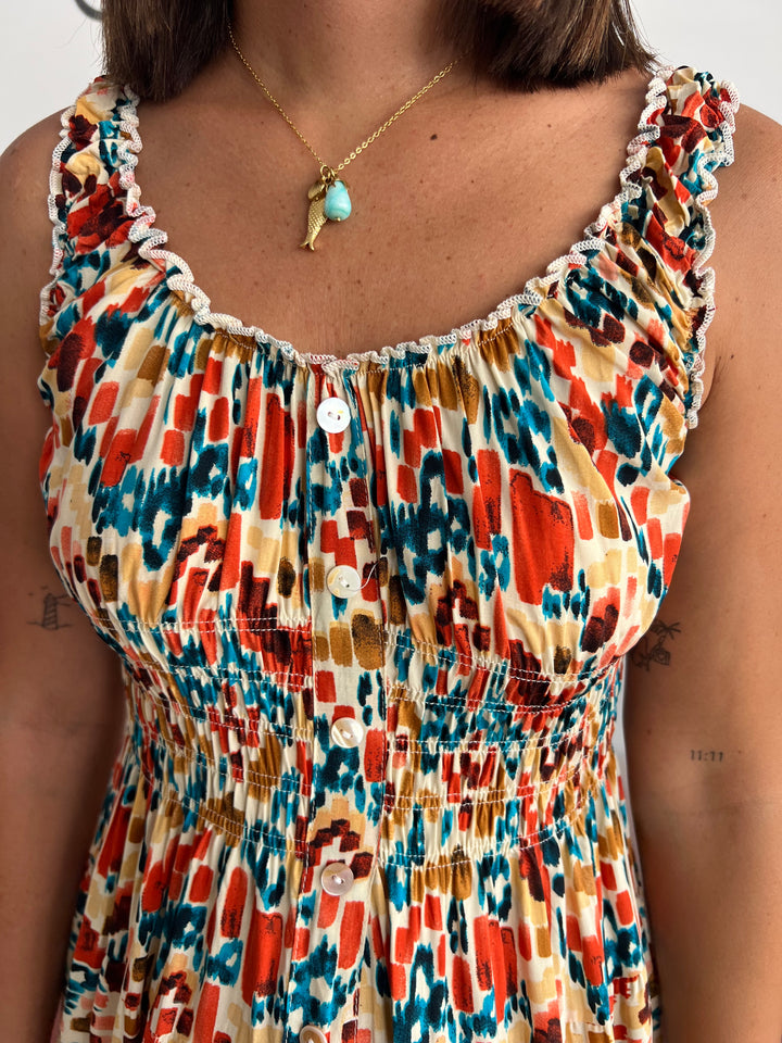 Vestido Silvia teja