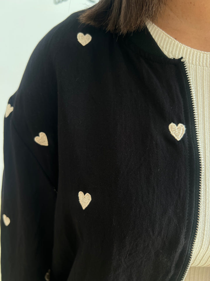 Chaqueta Corazones negro