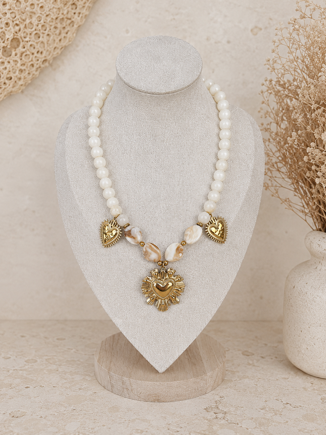 Collar Leo blanco (acero)