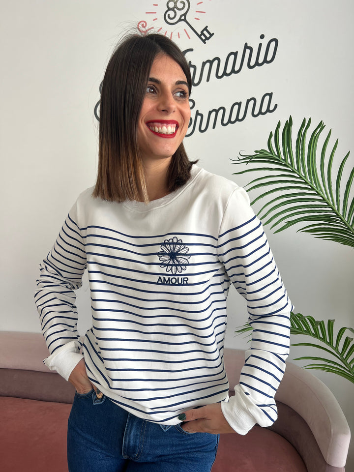 Sudadera Rayas azul
