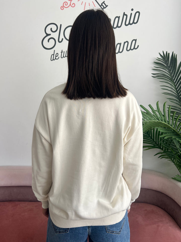 Sudadera New York beige