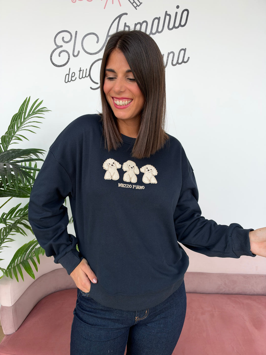 Sudadera Piano azul marino
