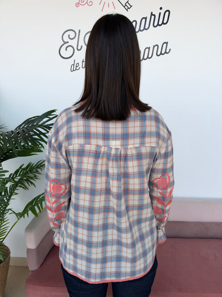 Camisa Cuore azul