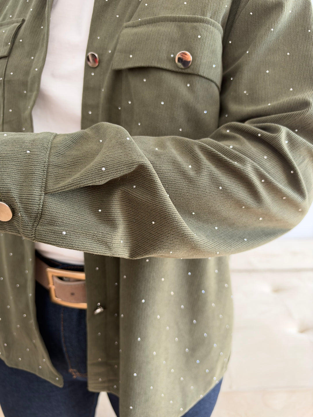 Sobrecamisa Florencia verde militar