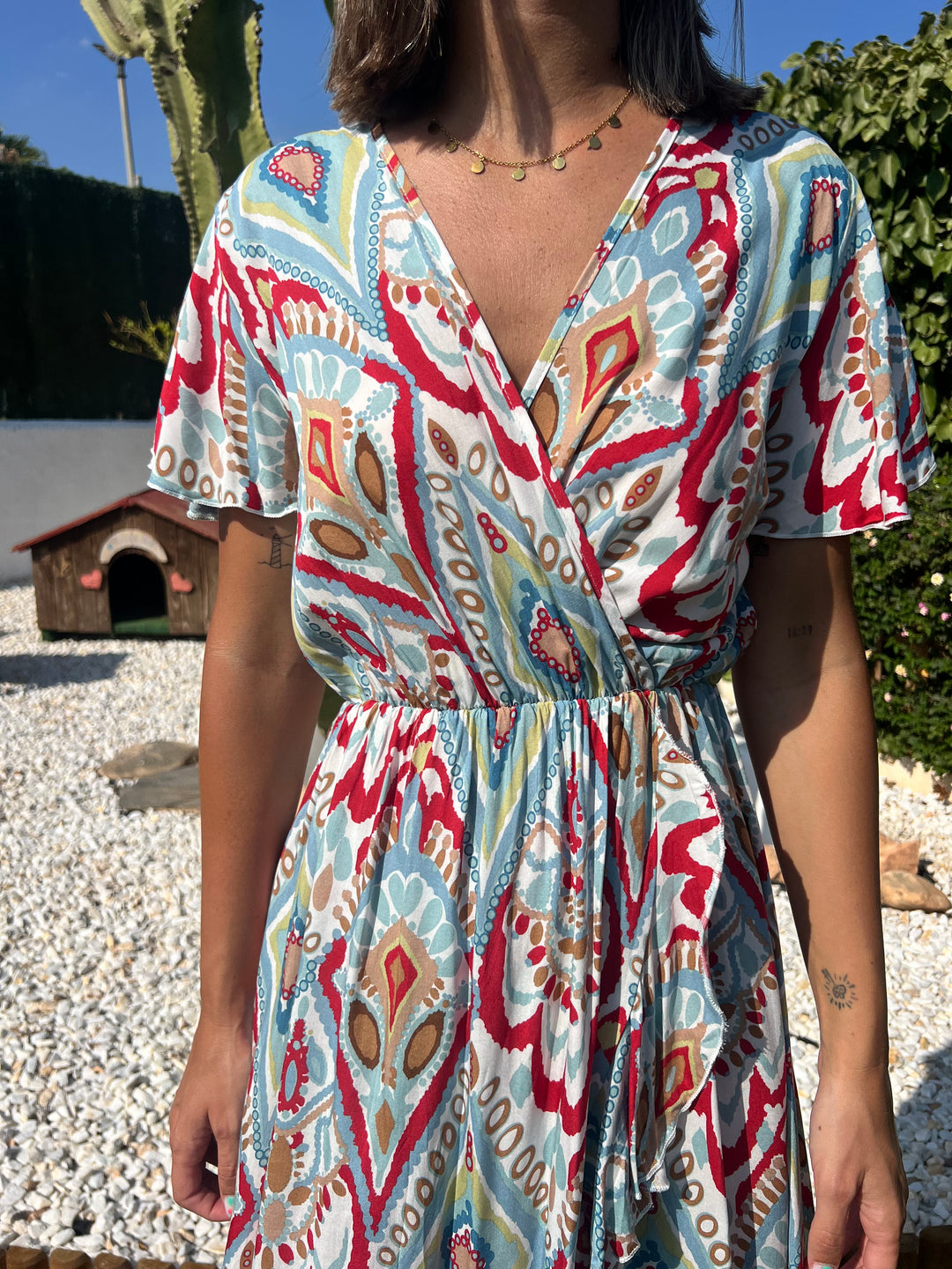 Vestido Adina turquesa
