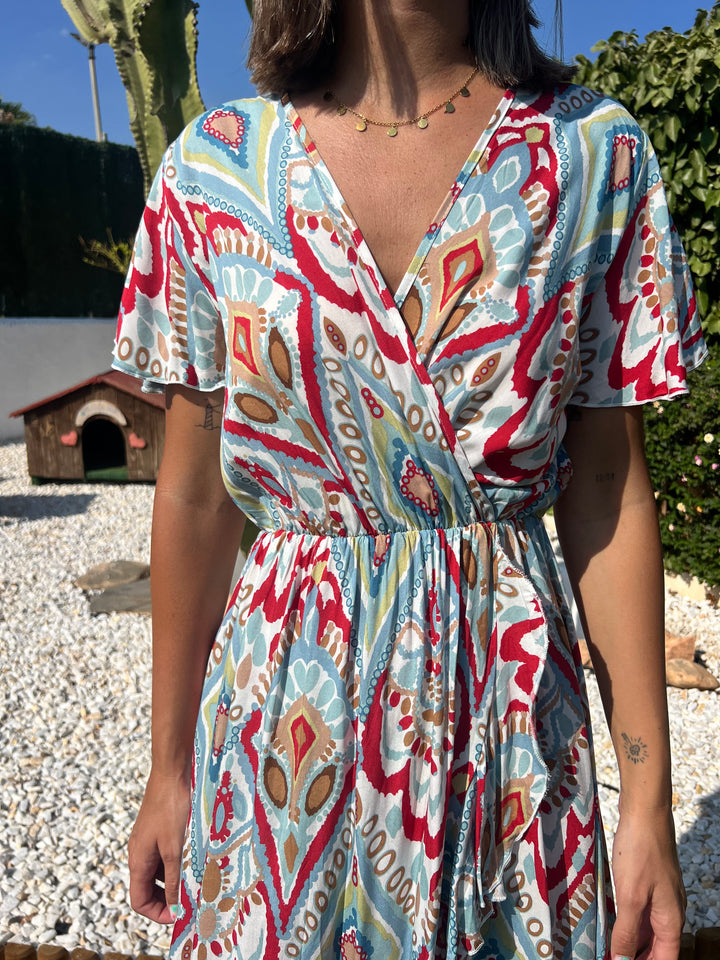 Vestido Adina turquesa