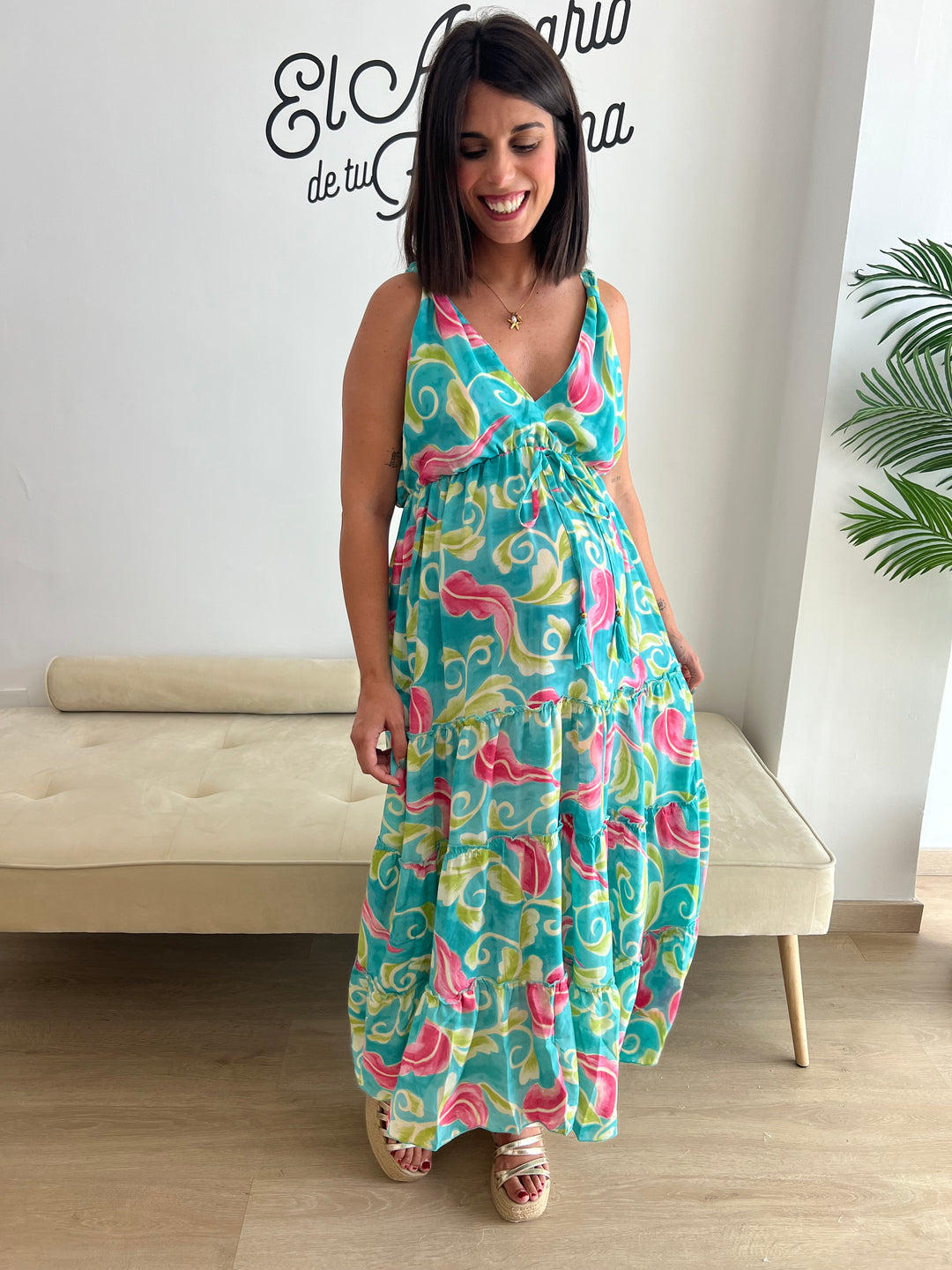 Vestido Costa turquesa