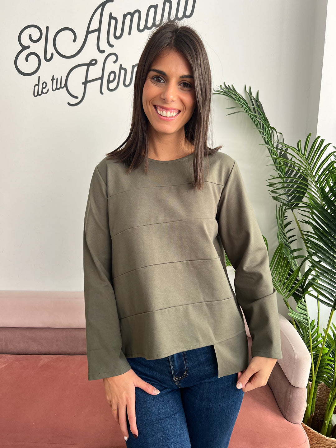 Sudadera Abby verde oscuro