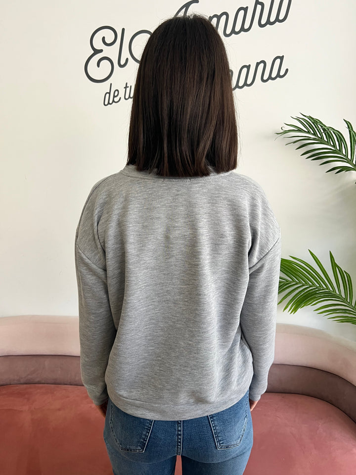 Sudadera Polonia gris