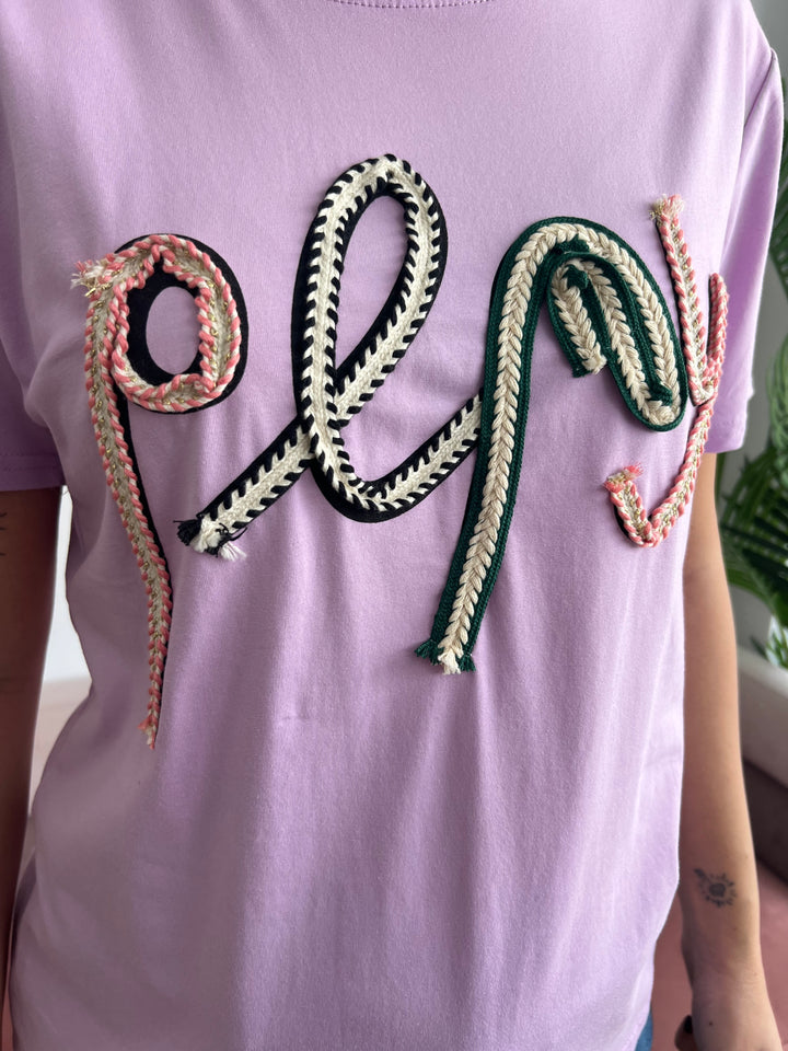 Camiseta Play malva