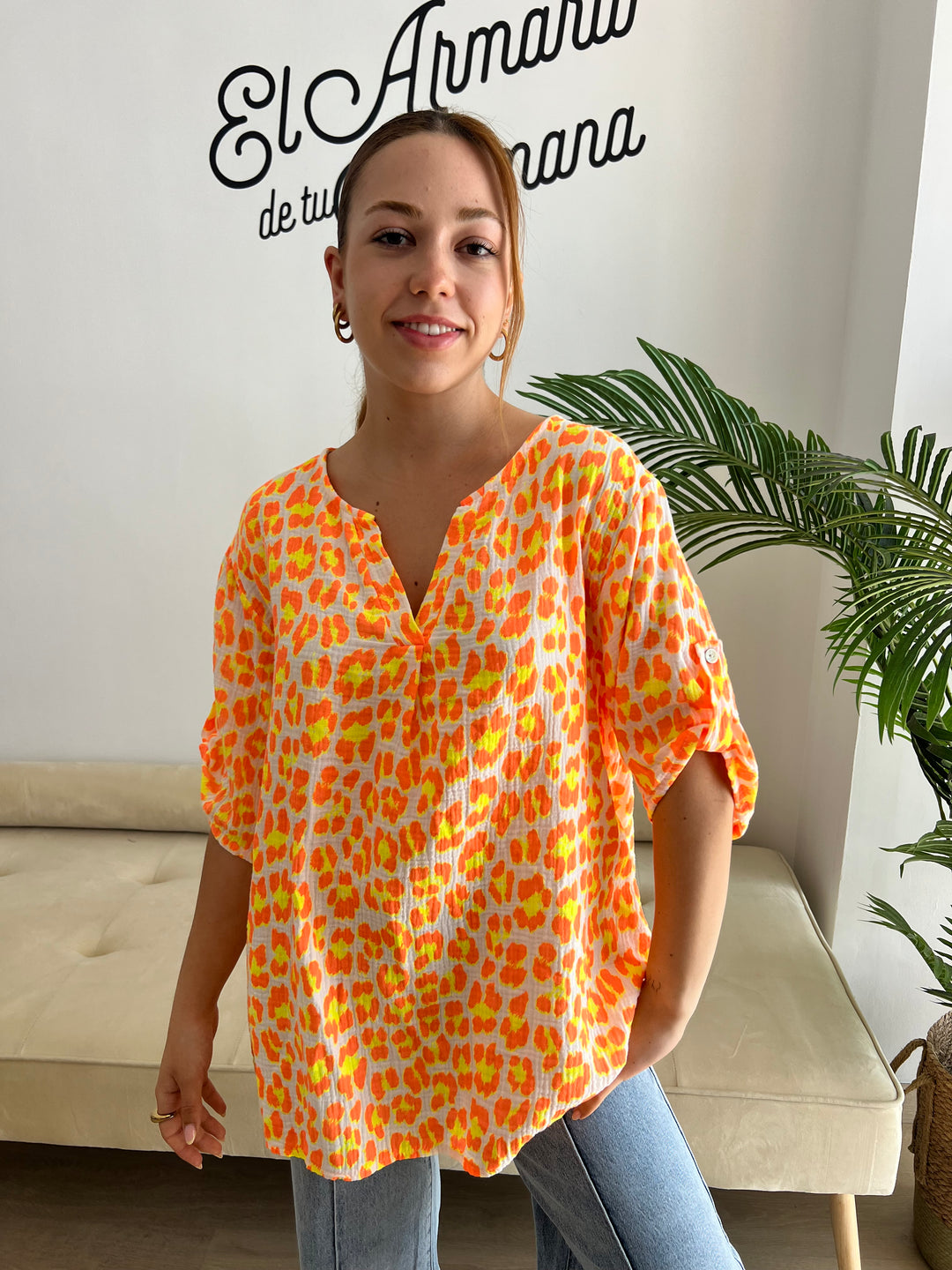 Blusa Elsa naranja