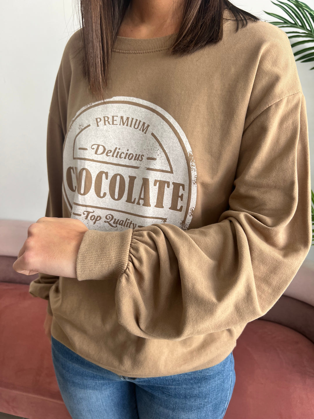 Sudadera Chocolate camel