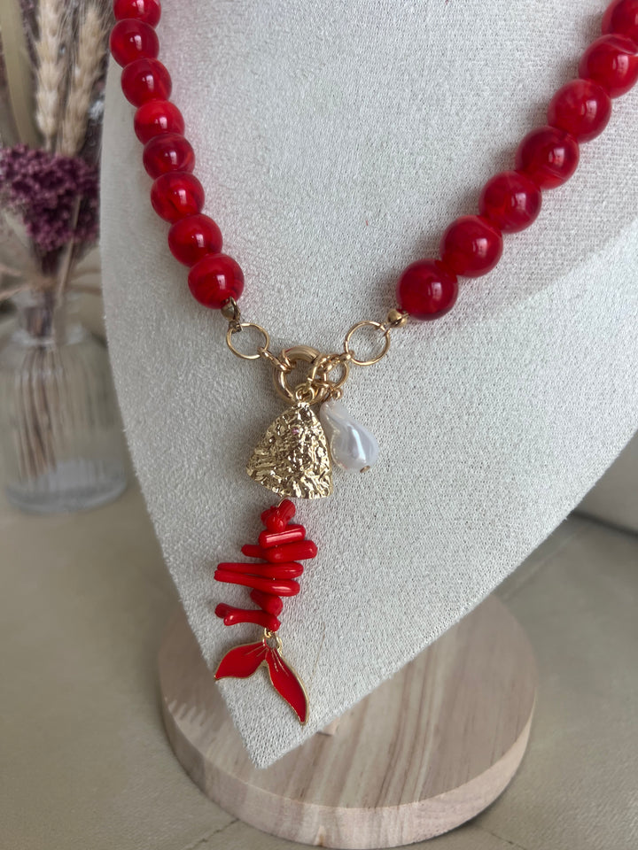 Collar Bone rojo (no acero)