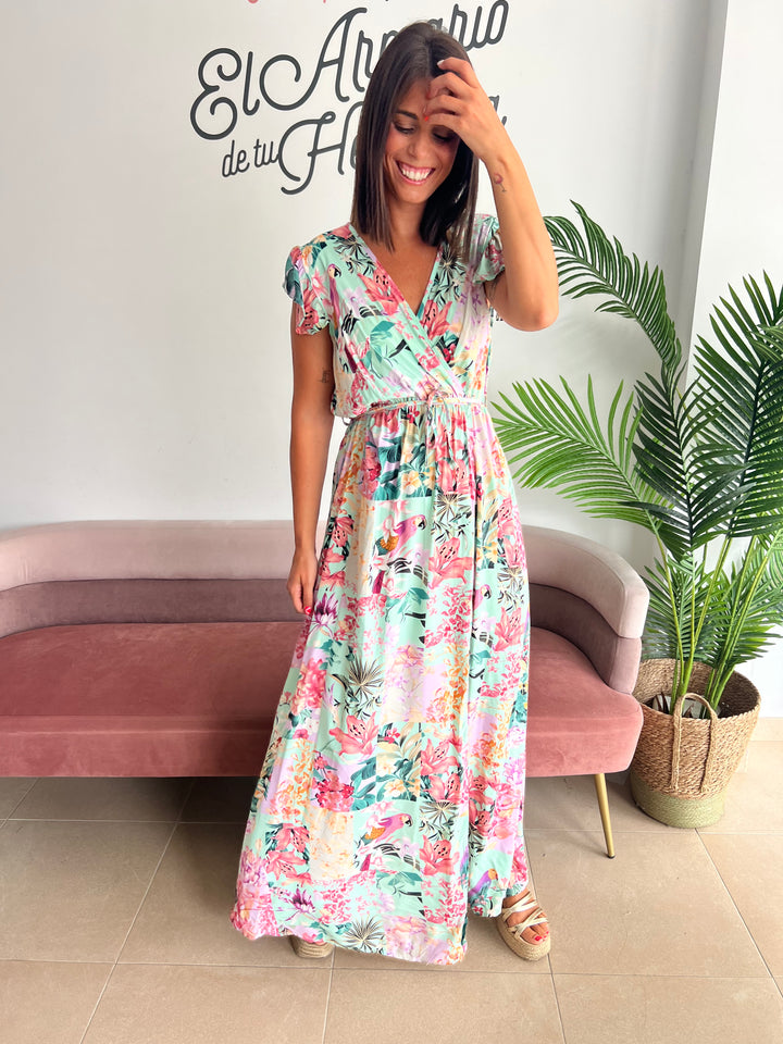 Vestido Ainhoa aguamarina