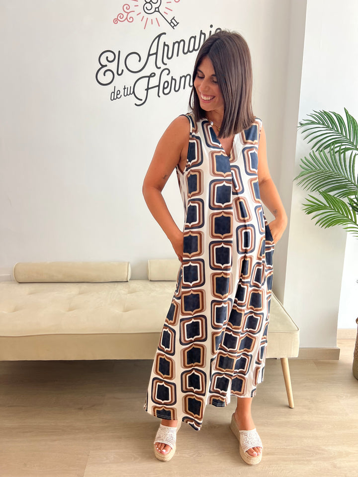 Vestido Carlota azul marino