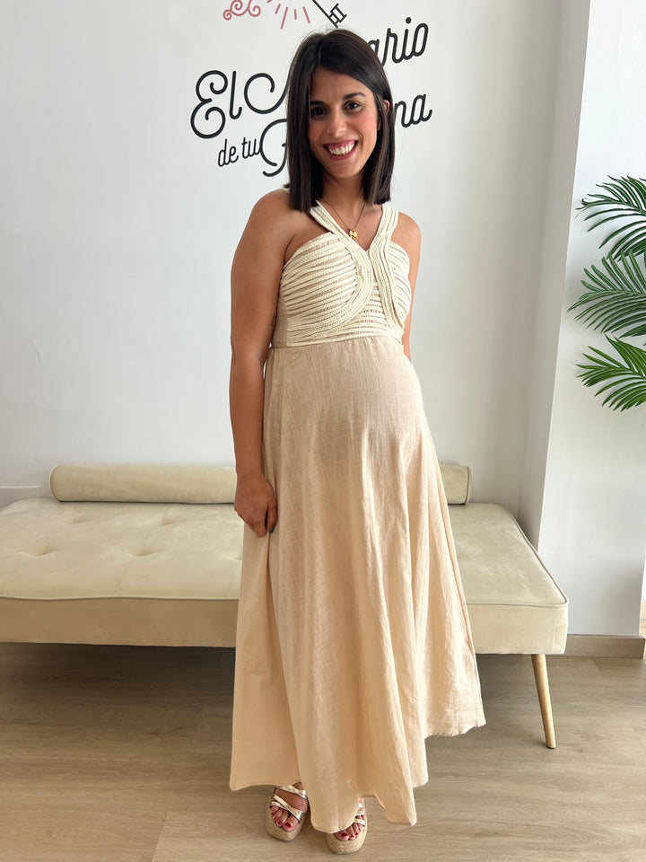 Vestido Tina beige