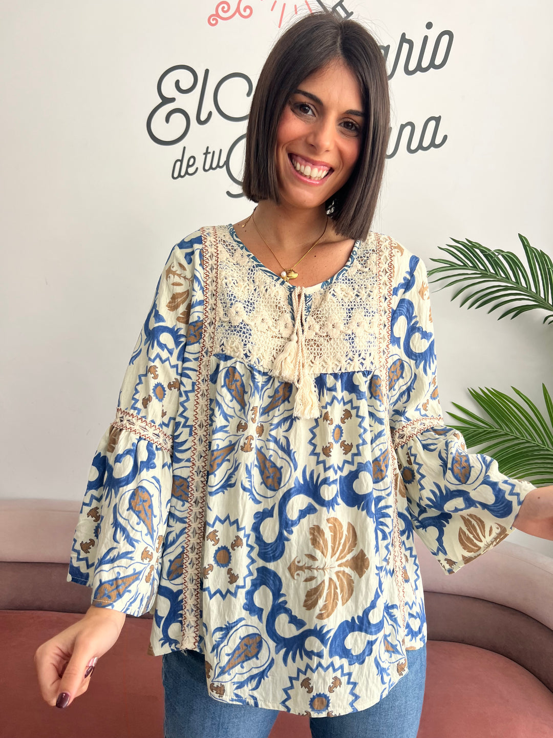 Blusa Leonor azul