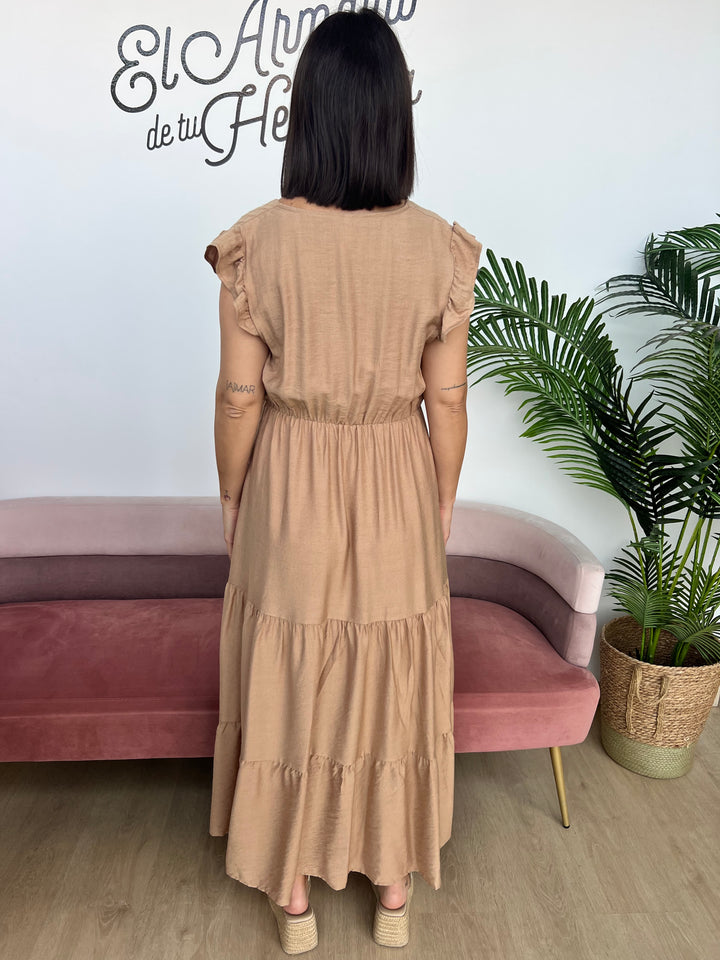 Vestido Estela camel