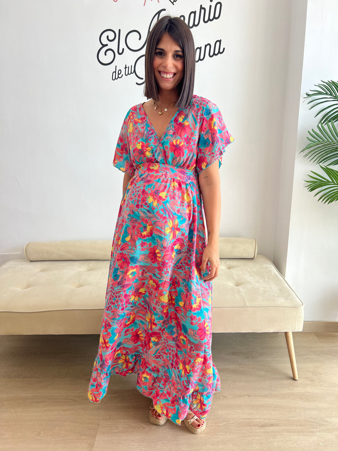 Vestido Xiomara fucsia