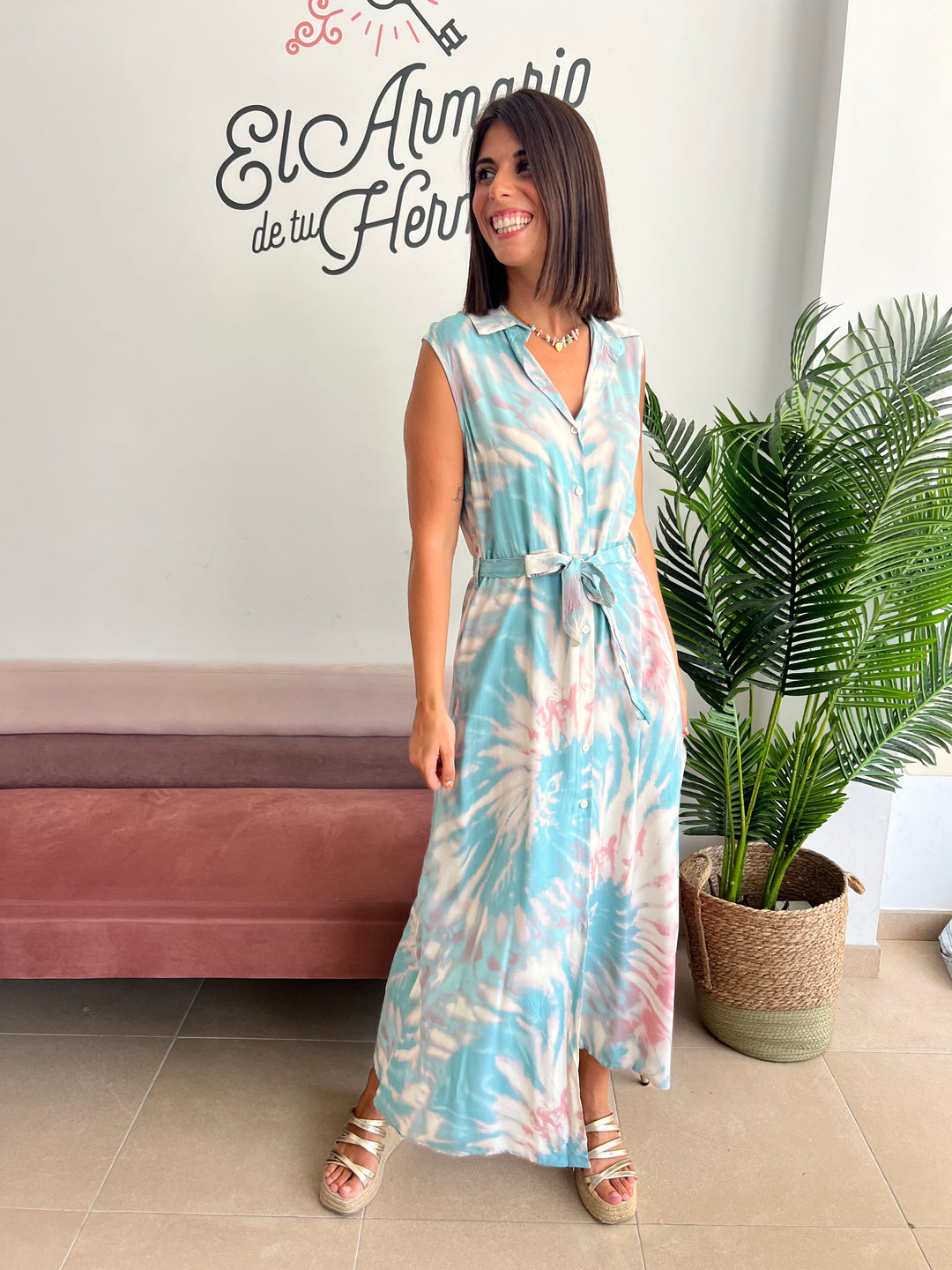 Vestido Aroa turquesa