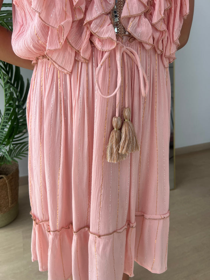 Vestido Saona rosa