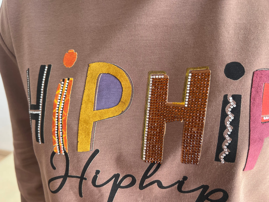 Sudadera Hip Hip marrón