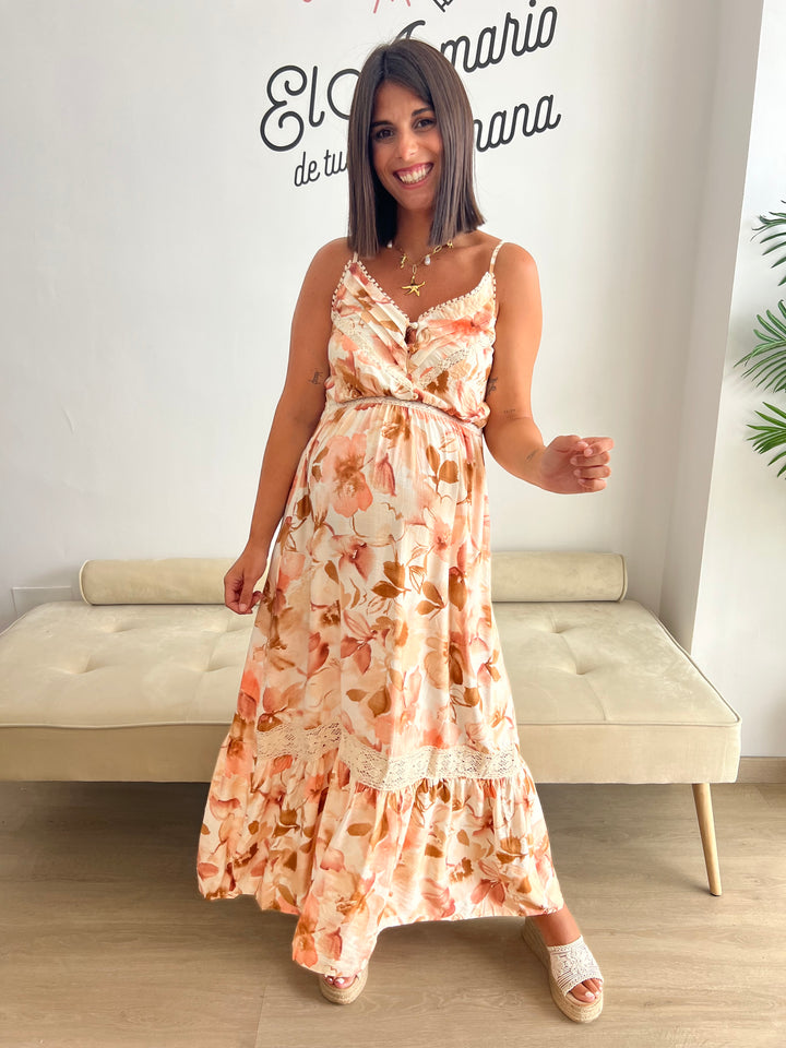 Vestido Abby salmón