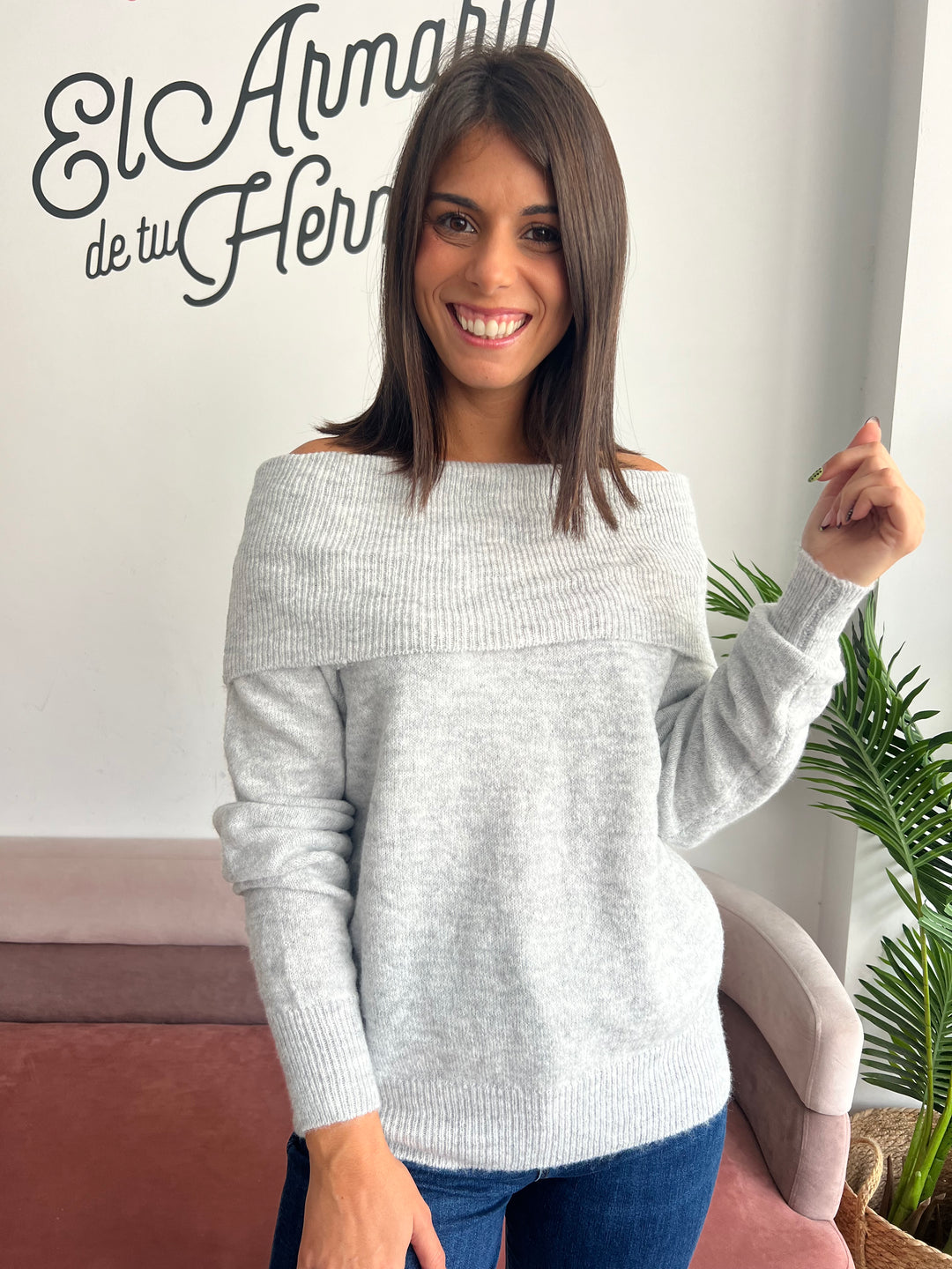 Jersey Adelina gris claro