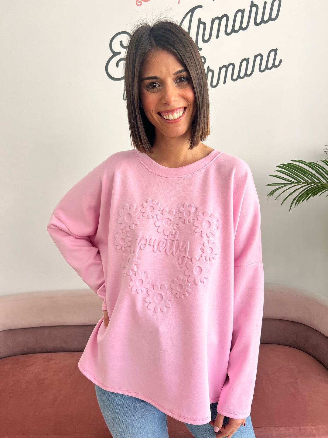 Sudadera Pretty rosa