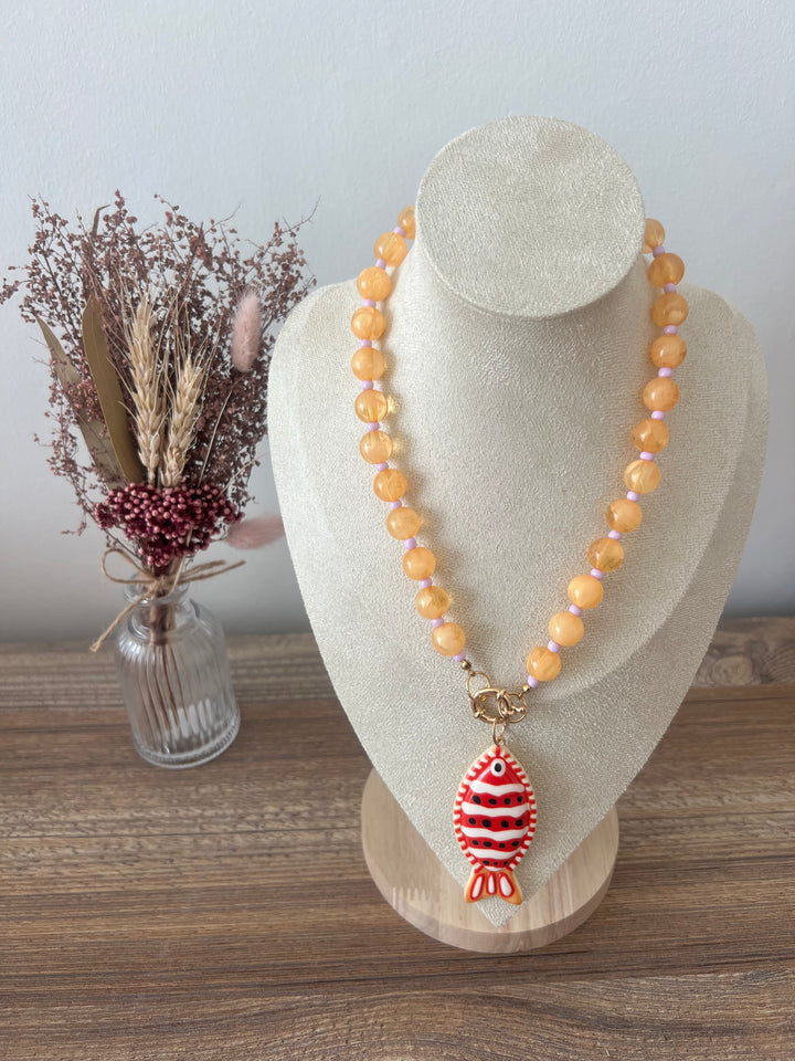 Collar Verano amarillo claro