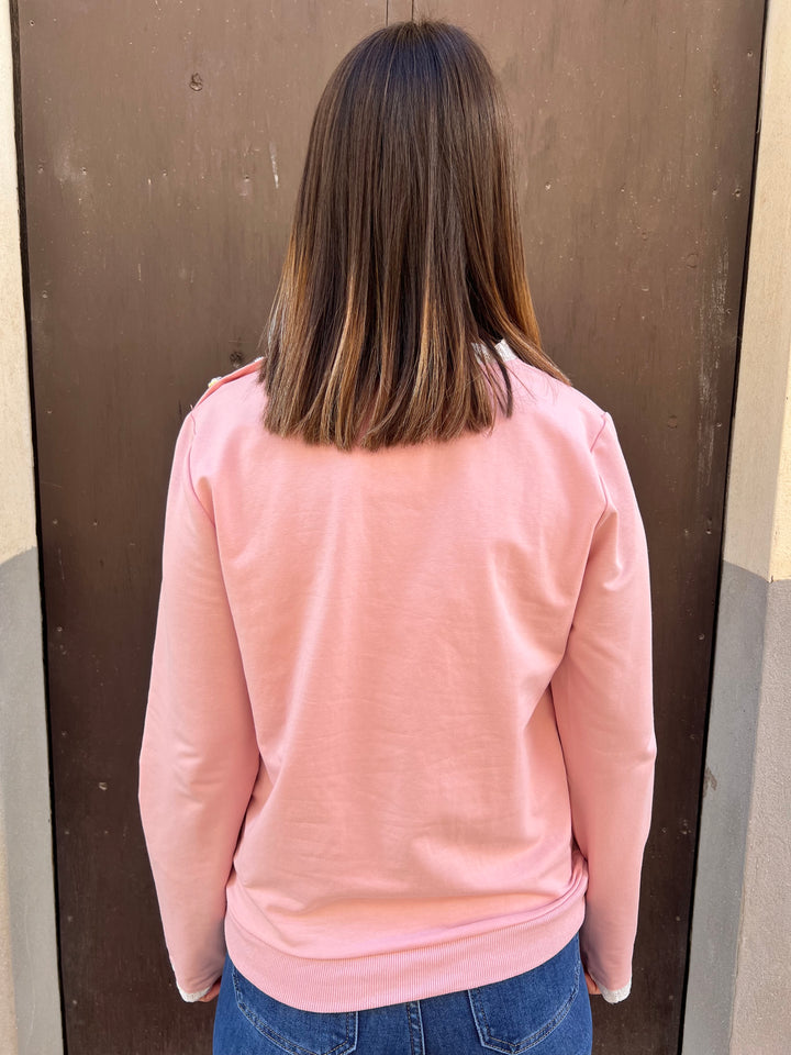 Sudadera Cariño rosa