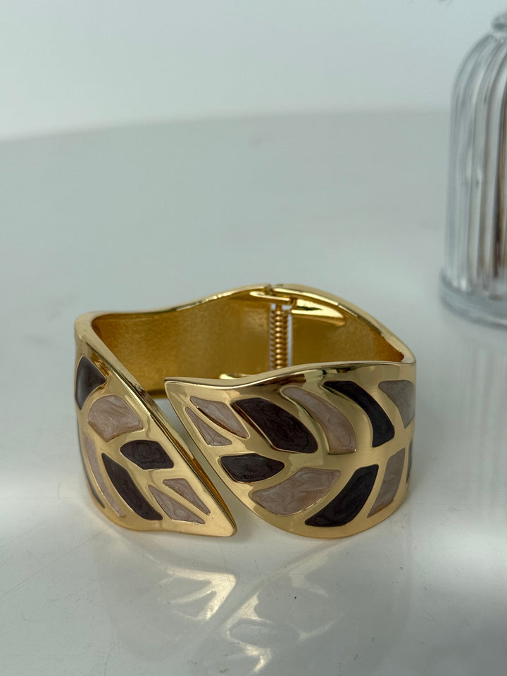 Pulsera Hoja marrón (no acero)