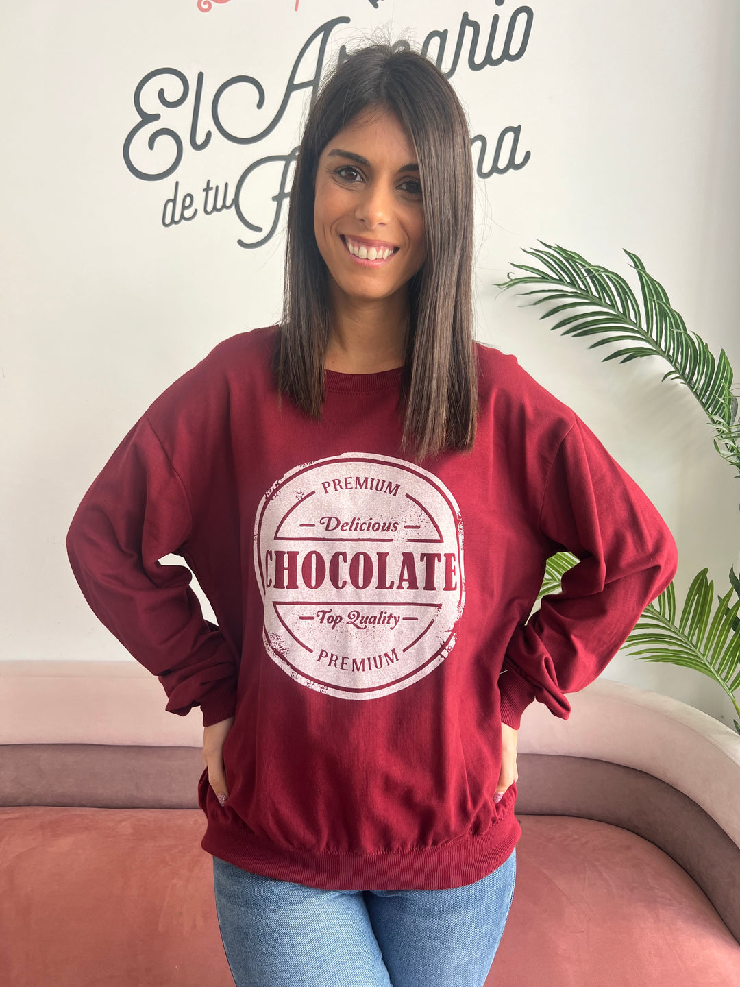 Sudadera Chocolate Burdeos