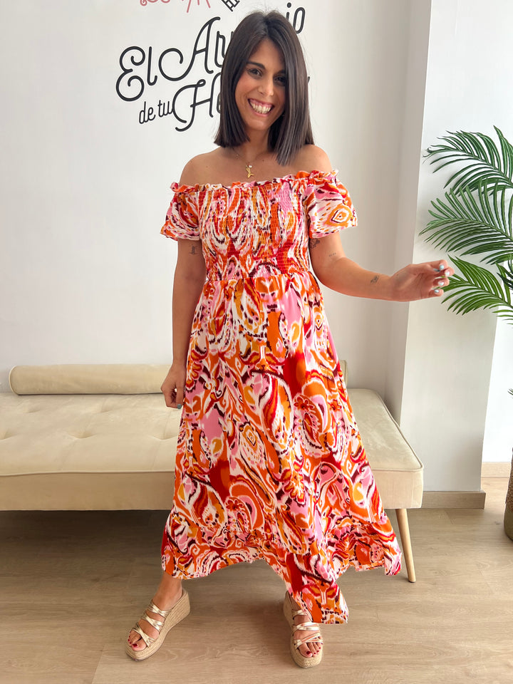 Vestido Norma naranja