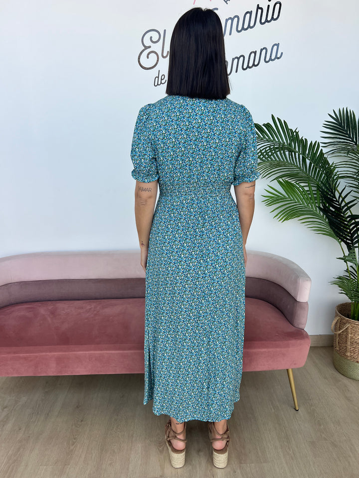 Vestido Nataly turquesa