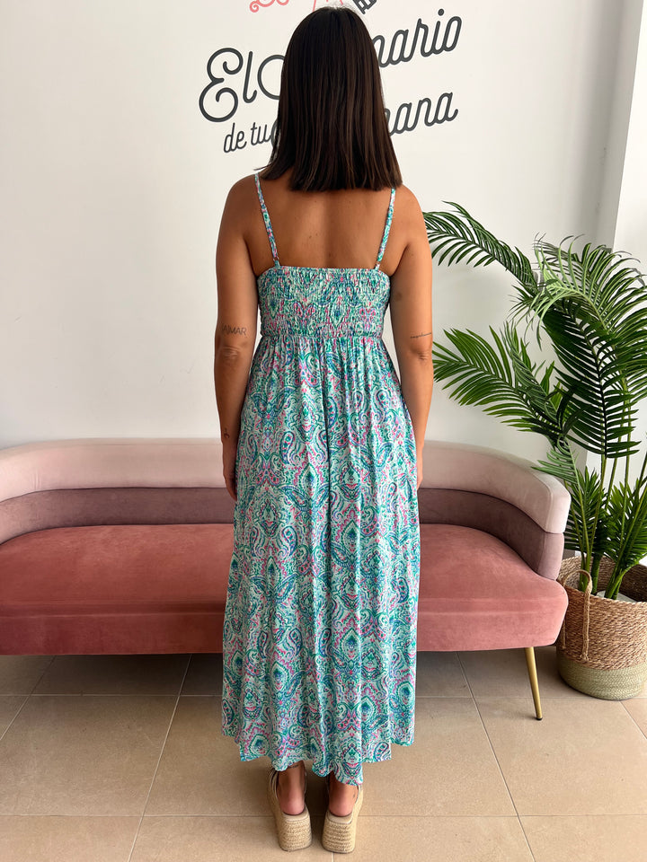 Vestido Lorena aguamarina