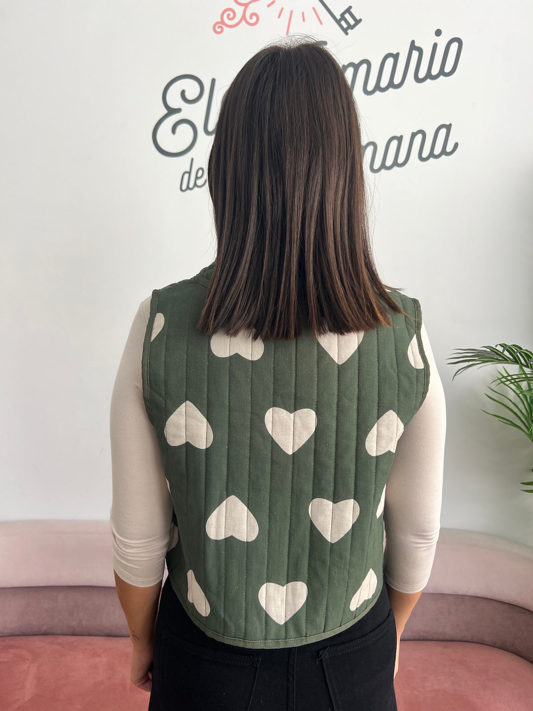 Chaleco Corazones verde