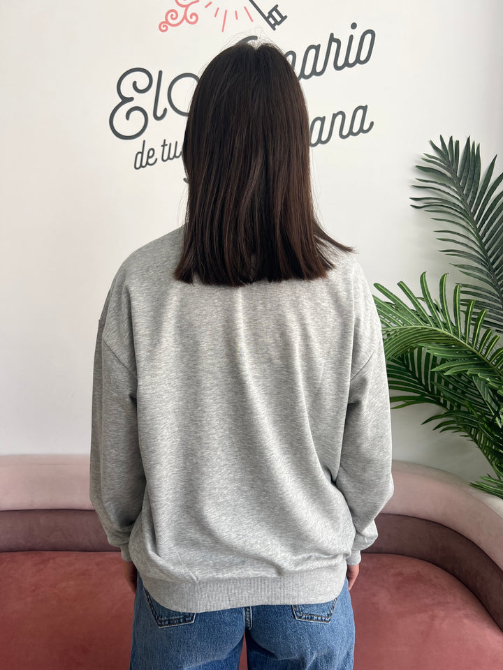 Sudadera New York gris