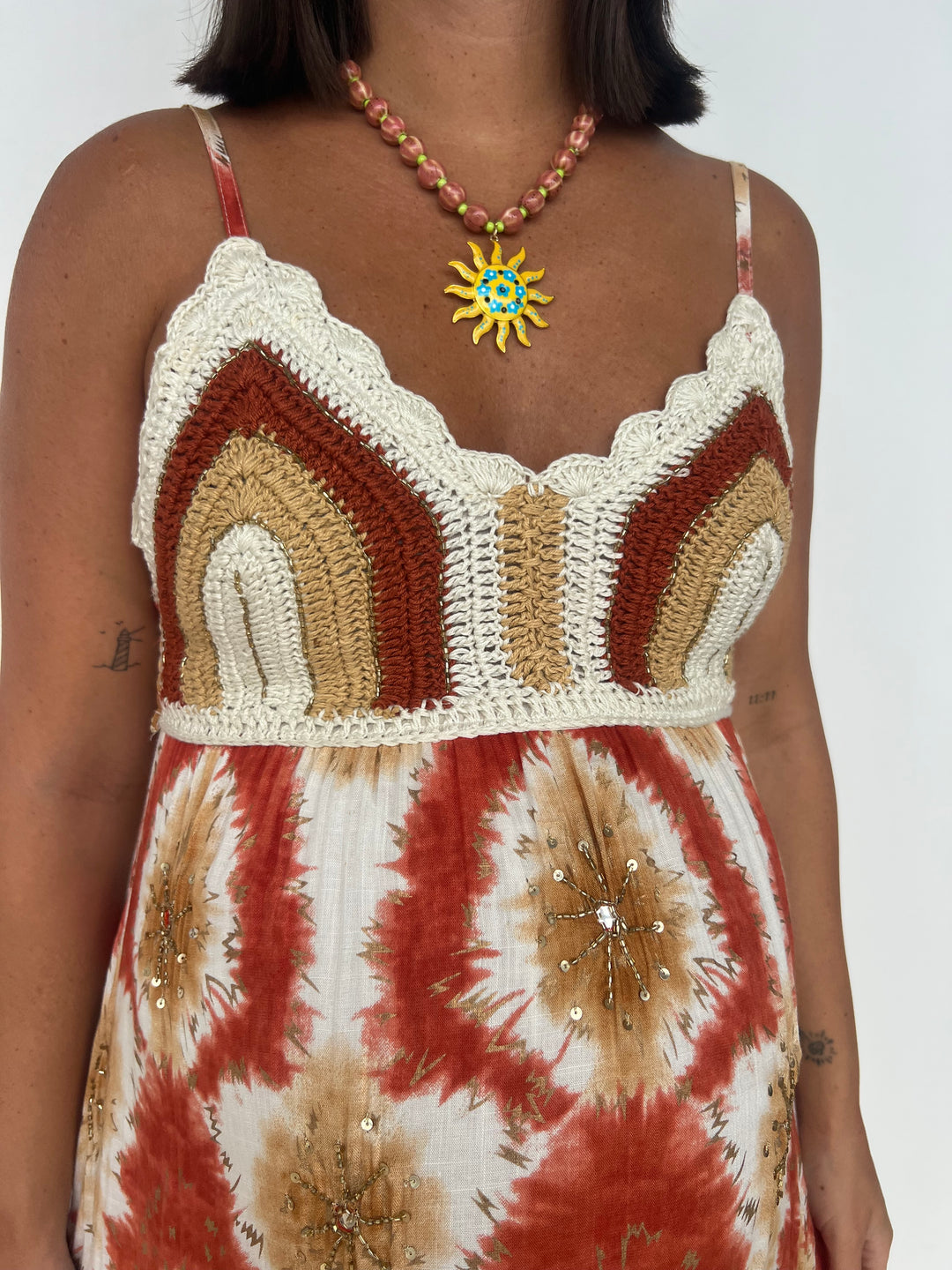 Vestido Devi teja