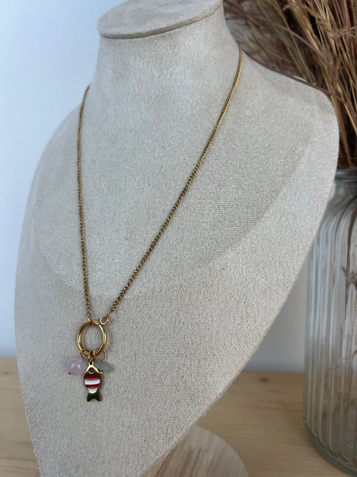 Collar Elio rojo (acero)