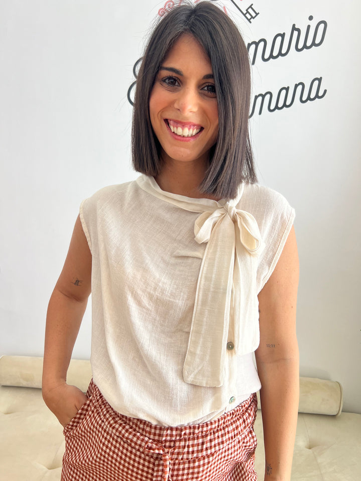 Camisa Malena beige